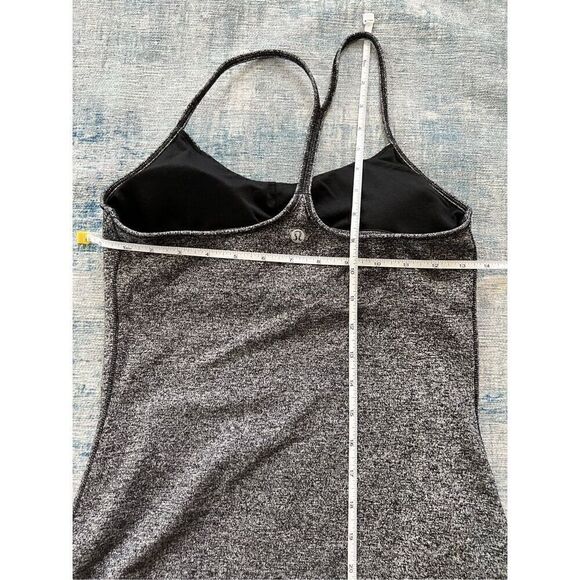 Lululemon Heathered Black Power Pose Athletic Tank Top Size 6 - Picture 4 of 7